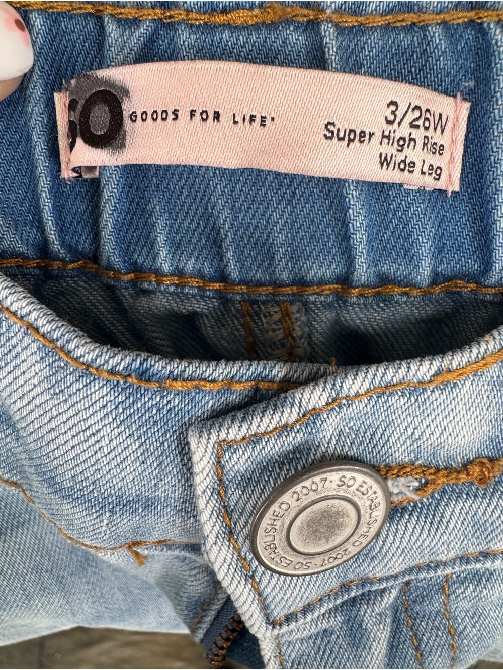 SO Super High Rise Wide Leg Light Blue Jeans